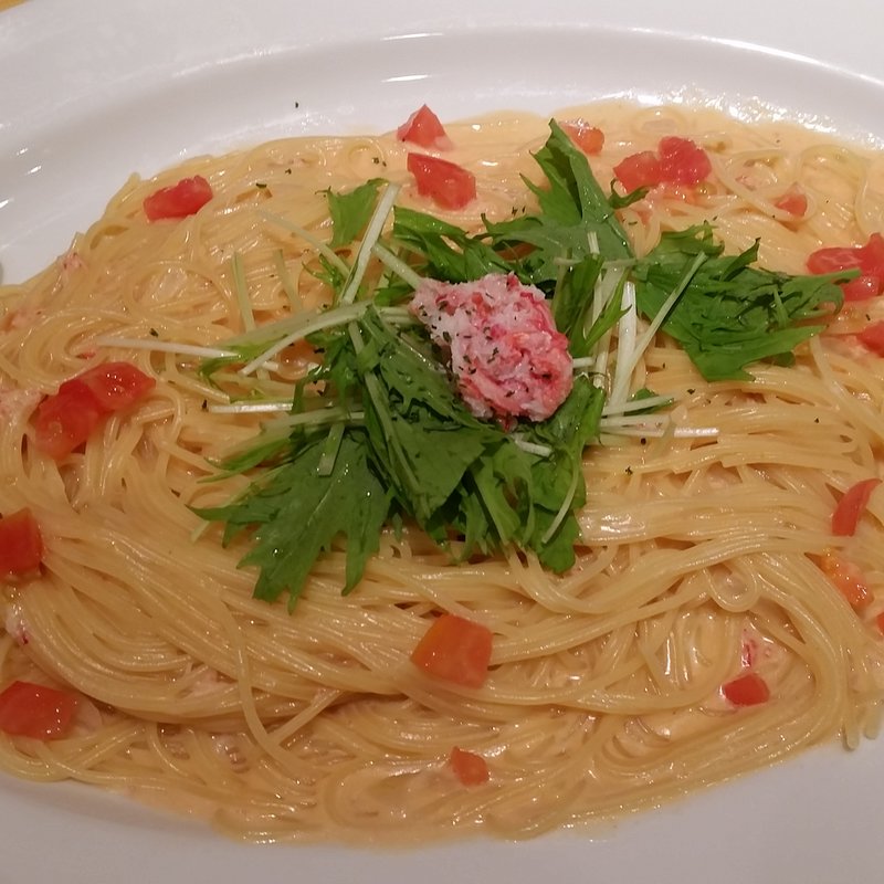 ズワイガニのクリームパスタ(手作りごちそう洋食たまち 板橋店)