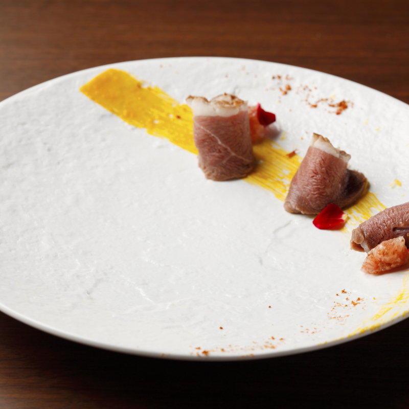 宮崎牛の生ハムとクレソンサラダ(バーガンディー)