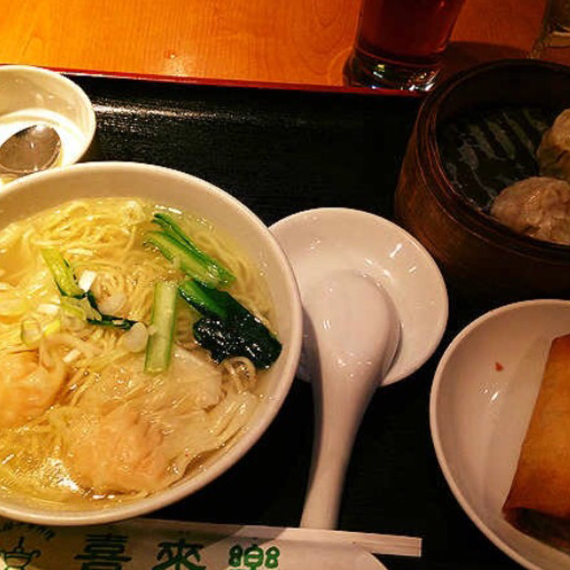 海老ワンタン麺セット(喜來楽)