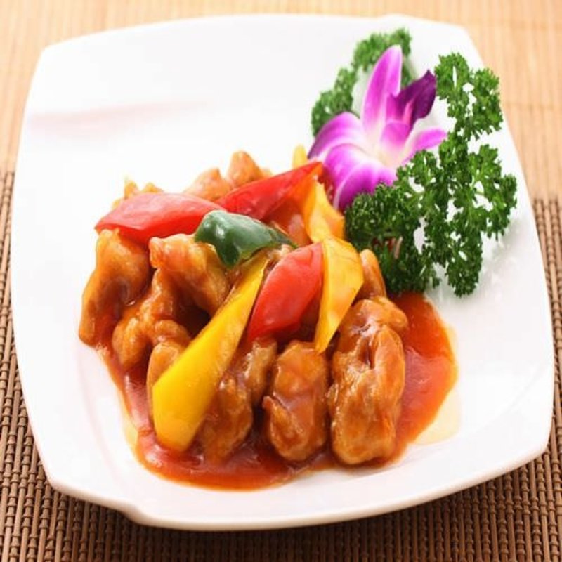 パイナップル入り酢鶏(安安酒楼)