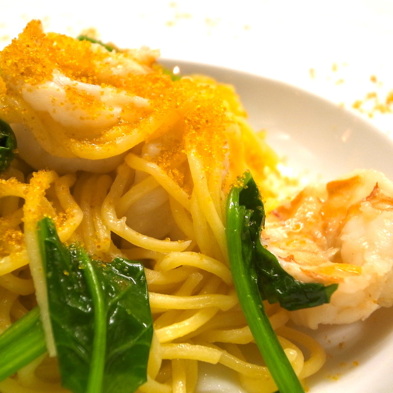 ほうれん草を練り込んだ手打ちパスタ”ストラッチ”(ラ ファーメ （La Fame）)