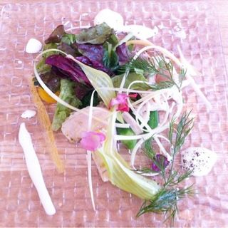 地鶏ムネ肉と春野菜のサラダ(リストランテフリック)