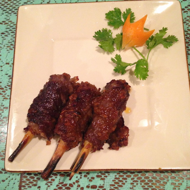 レモングラスの牛肉巻き(神奈川最古のベトナム料理専門店 サイゴン キムタン 川崎本店 Since2000)