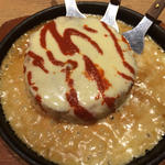 ふんわりタイプのお好み焼きチーズフォンデュソースと赤ワイントマトソースで(赤白 （KOHAKU）)
