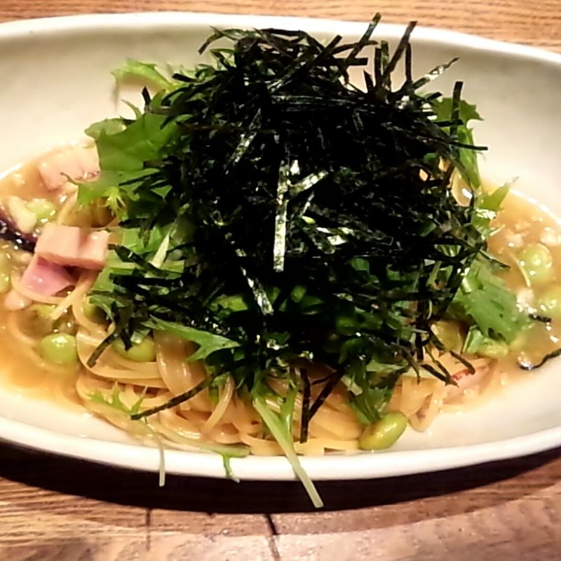 ベーコン枝豆の和風ニンニクバター醤油(ダイニング)