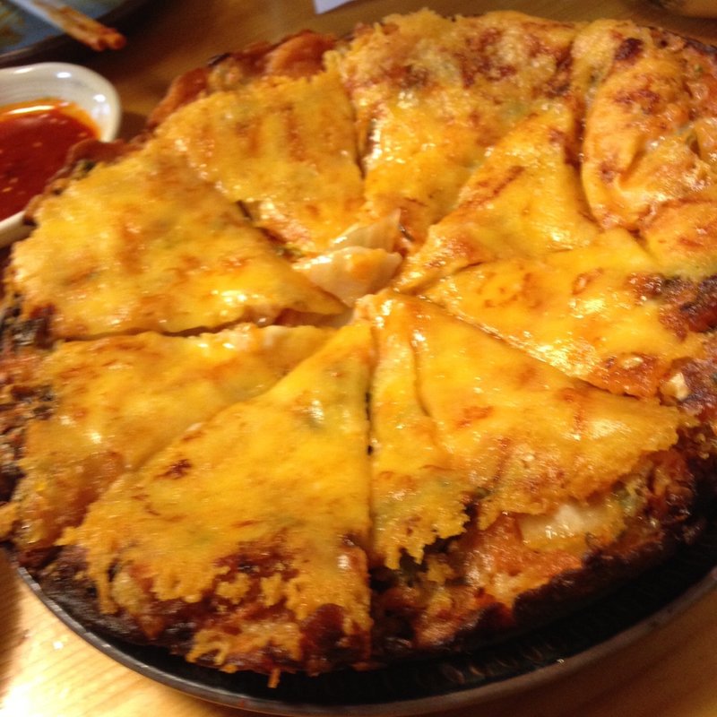 キムチチーズチヂミ(韓国家庭料理 母の味)