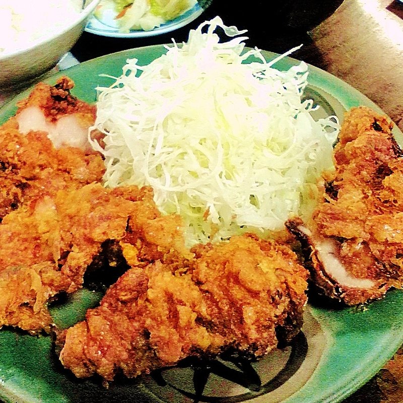 若鳥から揚げ定食(かつ万)