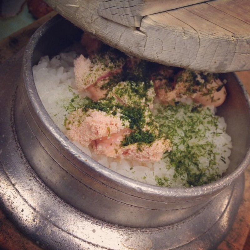 たらこ釜めし(鳥ぎん 銀座本店)