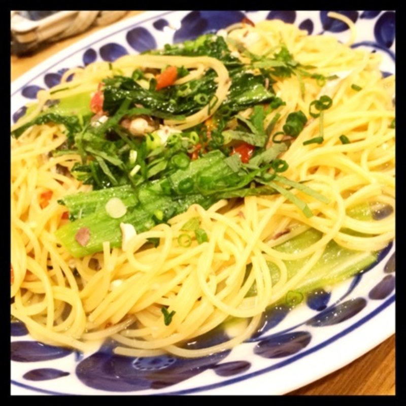 鯖と青菜のスパゲッティー(食堂 ペスカバ)