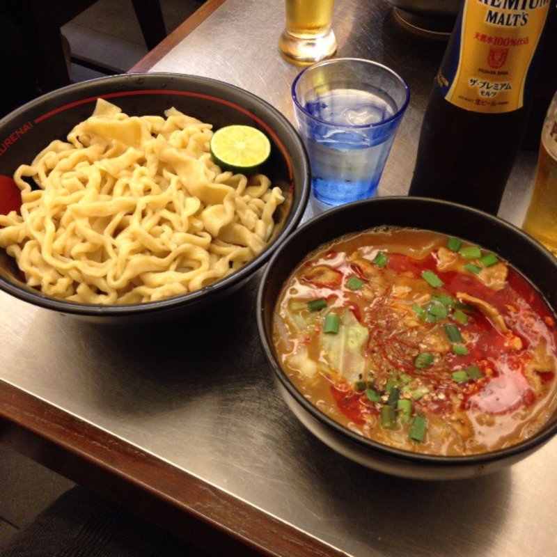 【2015夏季限定】スパイシー 紅つけ麺(麺創研 紅-KURENAI-)