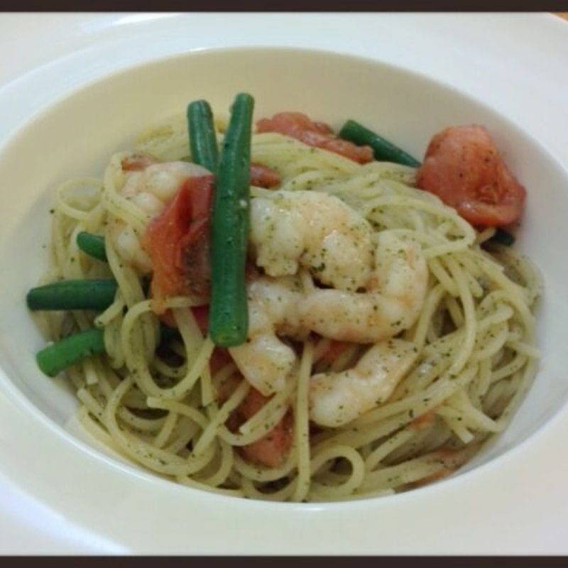 小エビと大葉ペーストのスパゲティ　Aセット(オッティモ・シーフード・ガーデン 横浜店 （OTTIMO Seafood garden）)