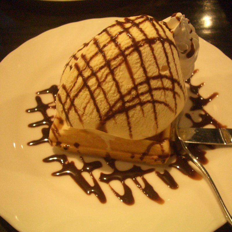 チョコレートワッフル(珈琲屋らんぷ 宝塚店)