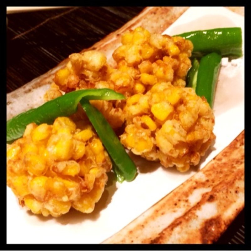 とうもろこしのかき揚げ(蕎麦割烹 倉田)