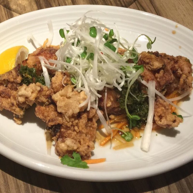 香味ネギソースの唐揚げ(UBU CAFE)