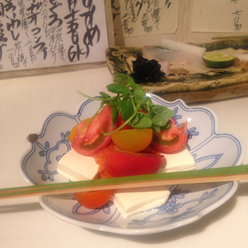 クリームチーズのトマト味噌あえ(和食とお酒 きいろ 青山店)