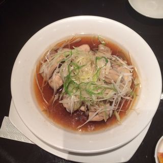 蒸し鶏のネギ醤油(廣東料理民生 ヒルトンプラザ ウエスト店)