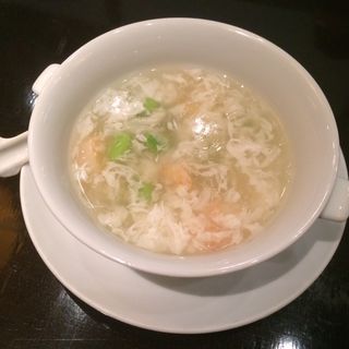 エビと枝豆のスープ(廣東料理民生 ヒルトンプラザ ウエスト店)