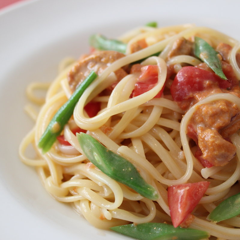 ウニのリングイネ冷製パスタ(トラットリアタルトゥーカ)