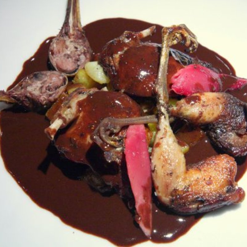 バルバリー鴨胸肉のロースト　清美オレンジのビガラードのソース(deco )