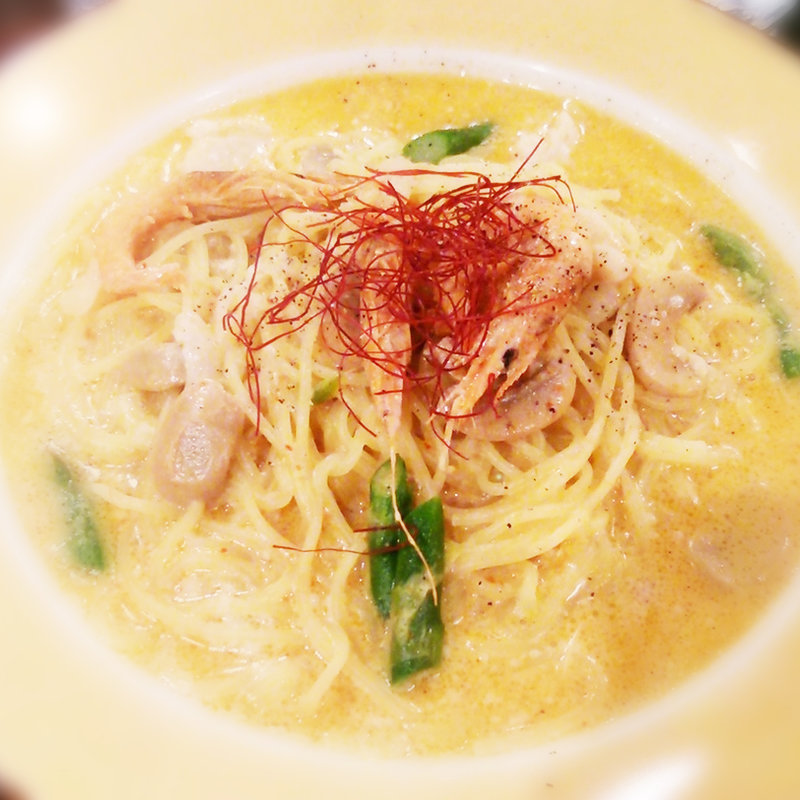 エビとホタテのラオジャンクリームスパゲッティ(CARA 南越谷店 （カーラ）)