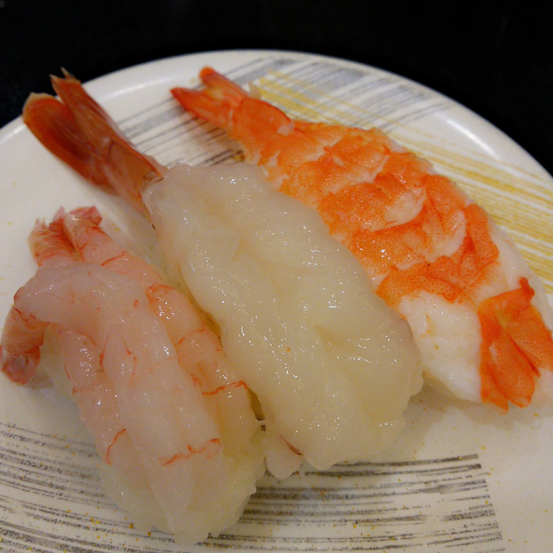 海老三点盛り(まぐろ問屋 三浦三崎港 トレッサ横浜店)