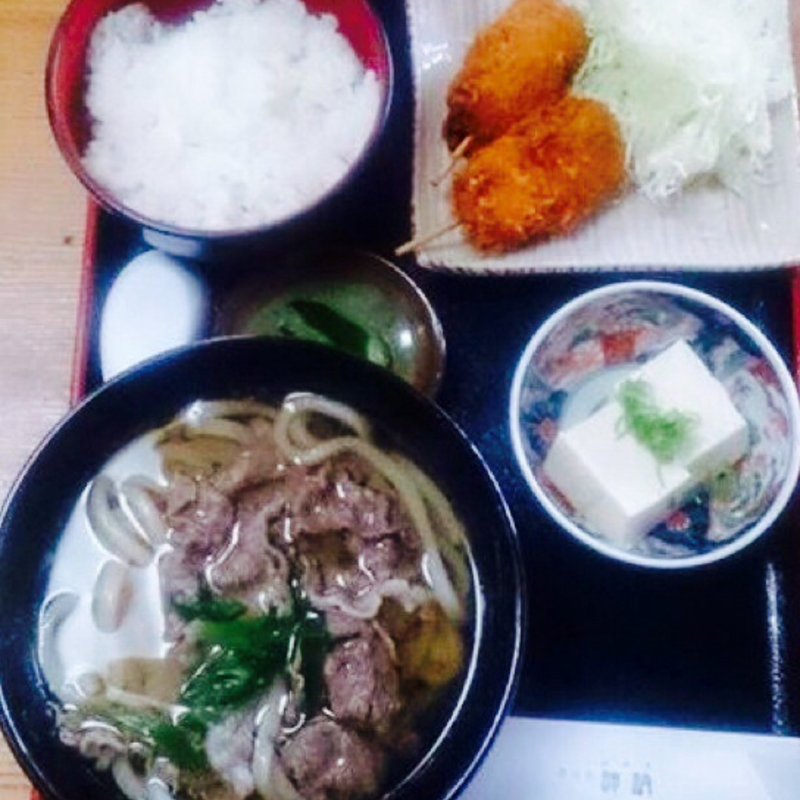 肉うどん定食＋串カツ(神納 )