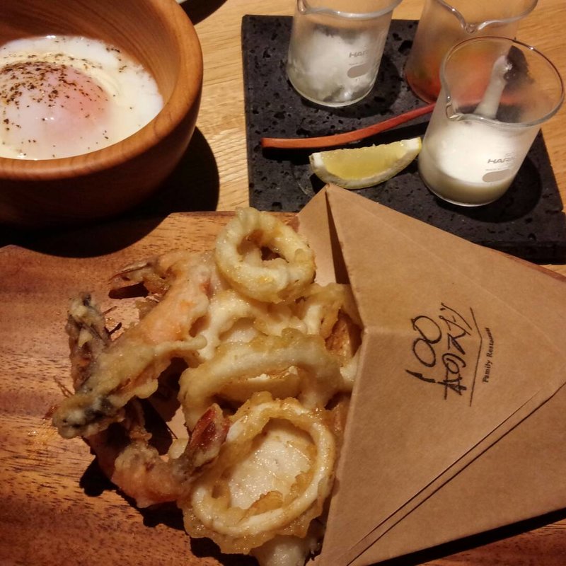 食べるタルタルソース魚介のフリットを添えて(100本のスプーン FUTAKOTAMAGAWA)