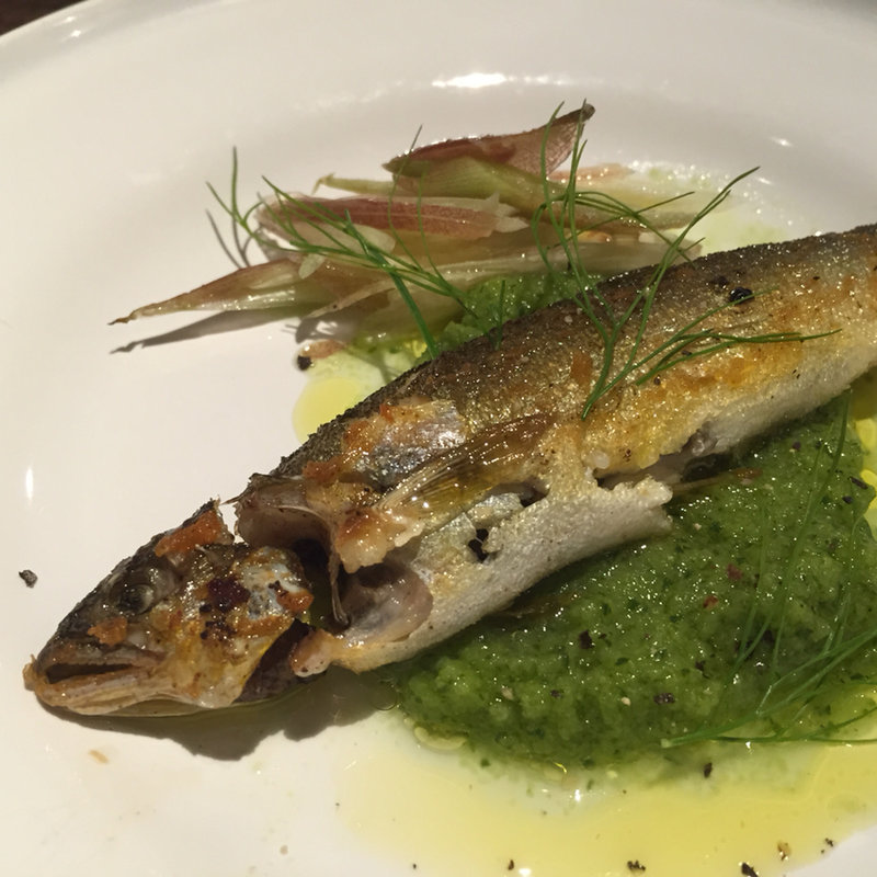 鮎のコンフィ(ヴェントフェリーチェ （Vento Felicie）)