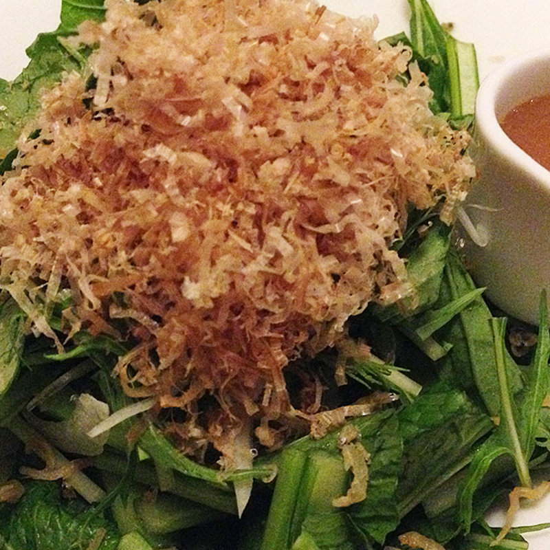 小松菜とちりめんじゃこのサラダ(隠れ房 新宿店)