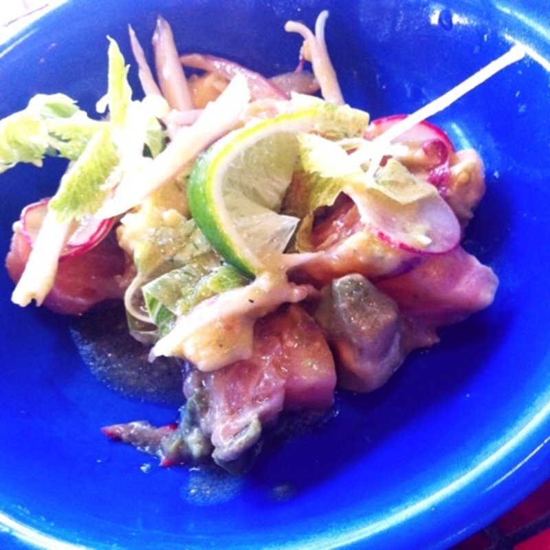 サーモンとアボカドのセビーチェ(アシエンダデルシエロ)