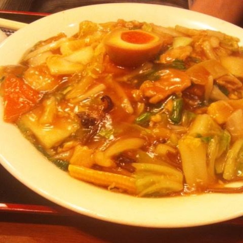 野菜たっぷり餡かけ焼きそば(東魁楼 シャポー船橋店)