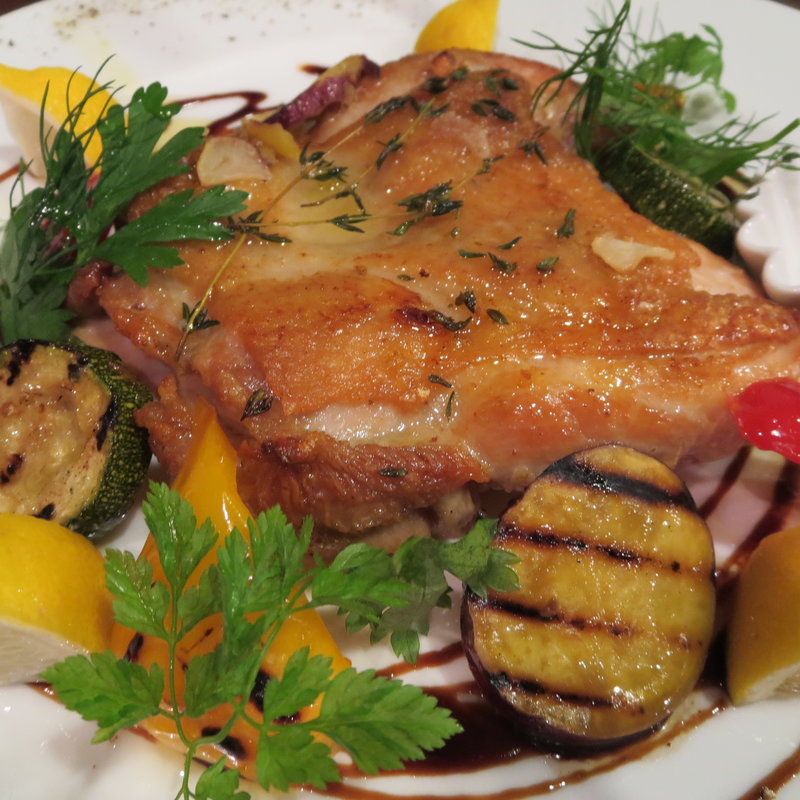 大山鶏のグリル　バルサミコソース(カネ保水産)