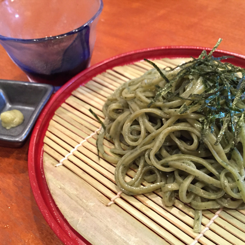 よもぎそばのざるそば(沖縄料理の店 はながさ)