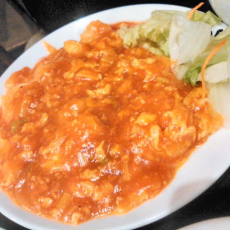 海老チリ定食(中国小皿酒家 楽山 （チュウゴクコザラシュカラクザン）)