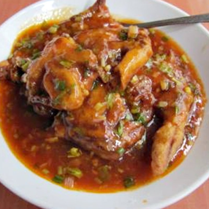 ソフトシェルクラブのピリ辛特製ソース(横浜中華街 福満園新館)