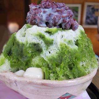 緑茶かき氷(茶工房・かはだ )