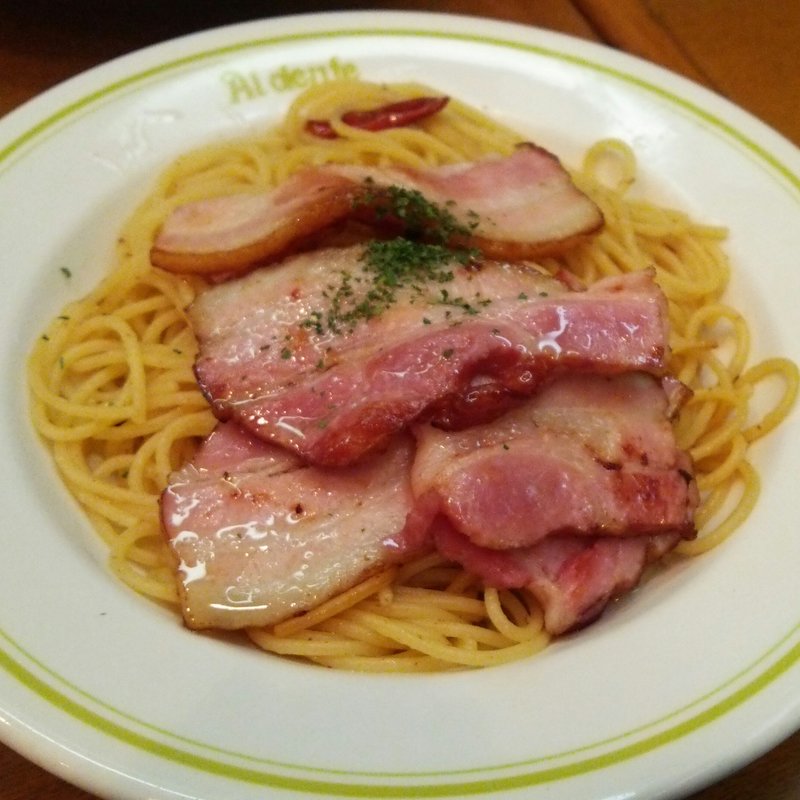 アリオ オリオ ベーコン添え(あるでん亭 Al dente ソニービル店)