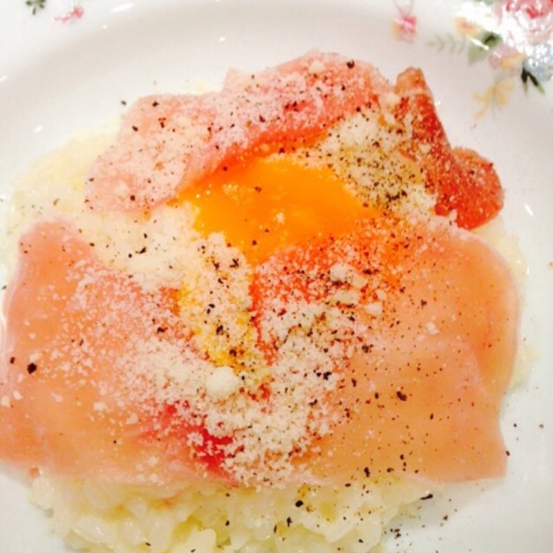 カルボナーラ風リゾット(Shinzi Katoh Cafe Dining シンジ カトウ カフェ ダイニング)