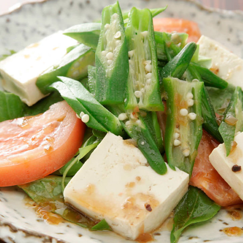 豆腐とオクラの和風サラダ(えちご )