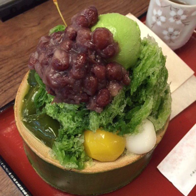 抹茶氷パフェ(嵐山さくら餅 稲 （あらしやまさくらもち いね）)
