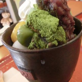 抹茶パフェ(嵐山さくら餅 稲 （あらしやまさくらもち いね）)