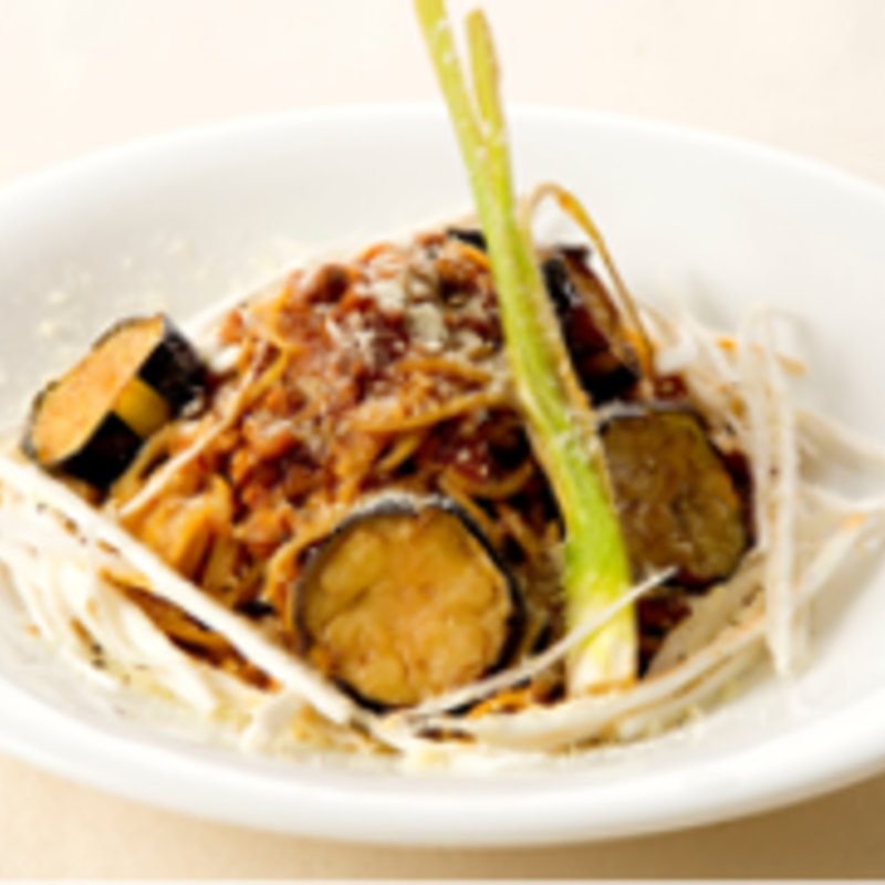 まこも筍と揚げ茄子のミートソース(ビバナポリ)