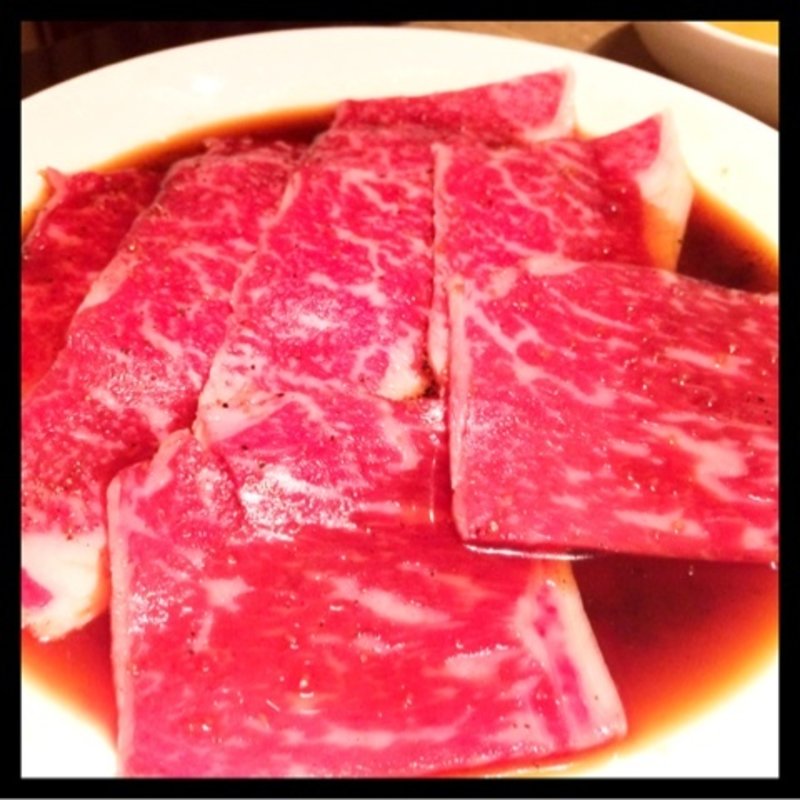 霜降りのリブロース(焼肉の名門 天壇　銀座店)