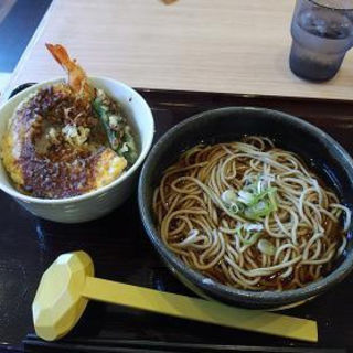 ミニ天丼セット(蕎麦処　あいづ)
