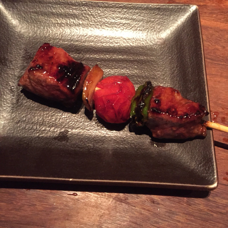 和牛さがり串 タレ(焼とりの八兵衛 六本木店)