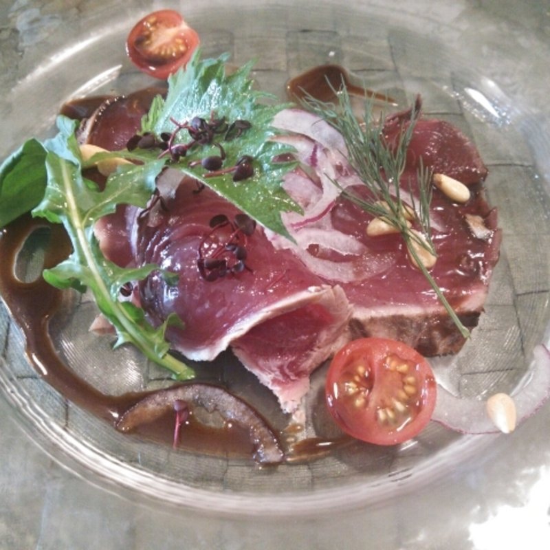 勝浦産カツオのカルパッチョ(La　CUISINE　FRANCAIS Verveine／ヴェルヴェンヌ　たまプラーザ 　)