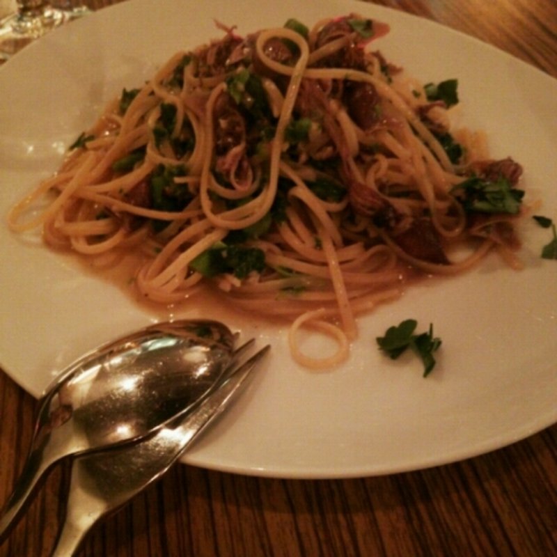 ホタルイカと菜の花のパスタ