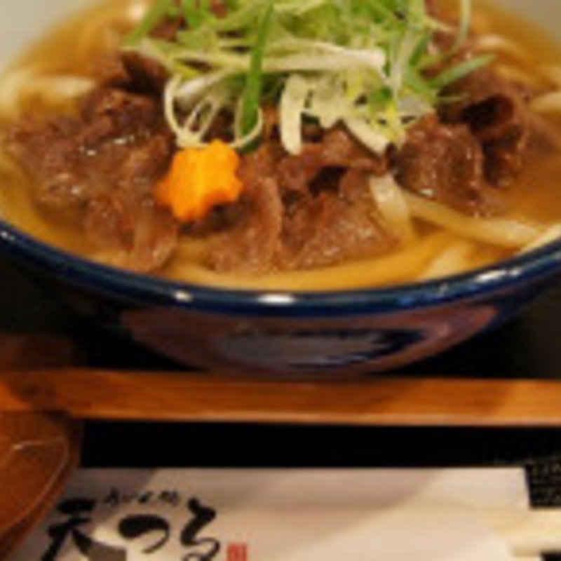 肉うどん　(天つる )