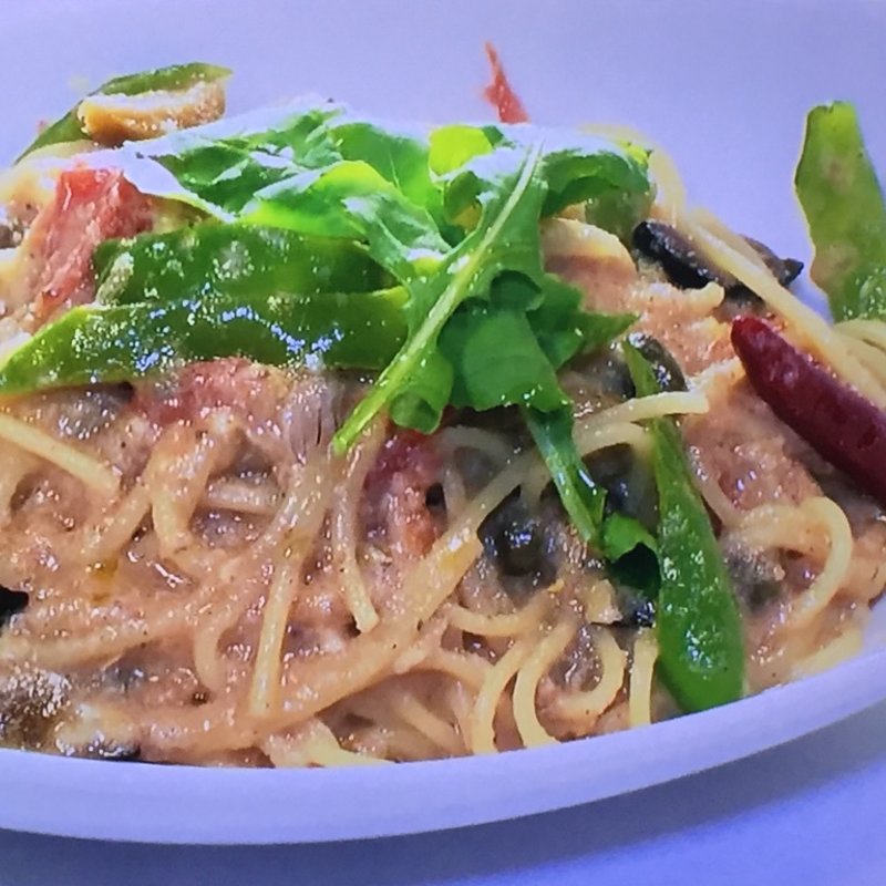 鮎と万願寺唐辛子のペペロンチーノ(ルポンドルミエール )