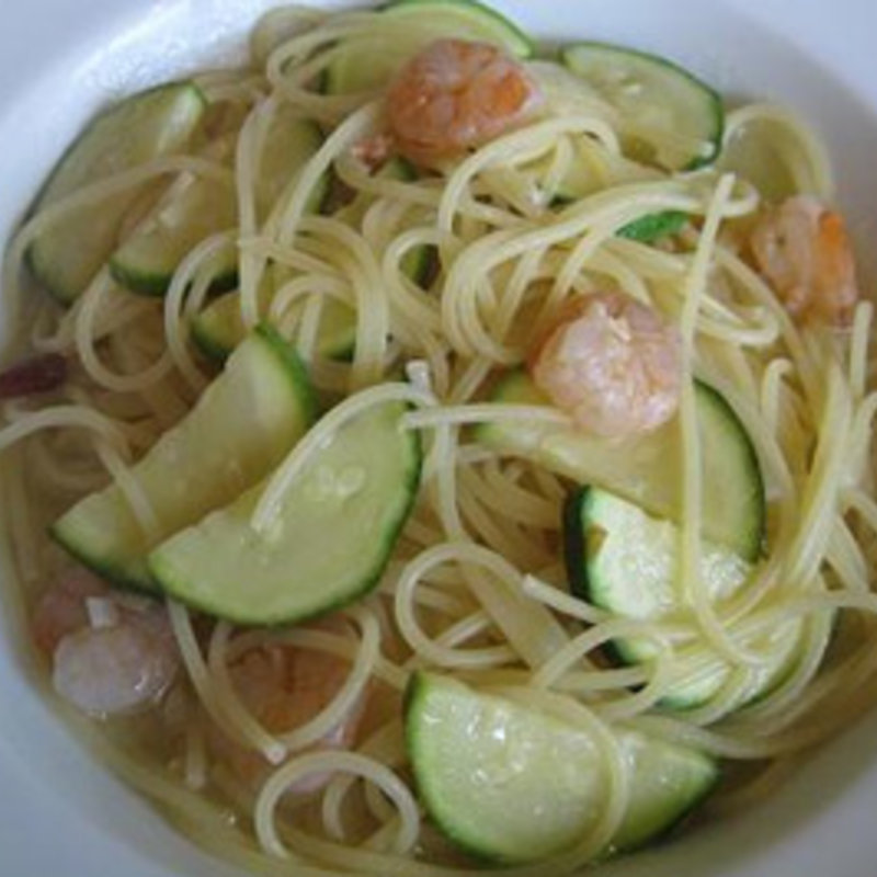 海老とズッキーニのスパゲティ(オステリア・ゴッグ)
